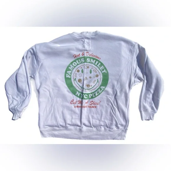 Aerie The Chill Crew Oversized Famous Smiley Pizza
Sweatshirt Medium NWOT - Picture 11 of 16
